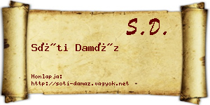 Sóti Damáz névjegykártya